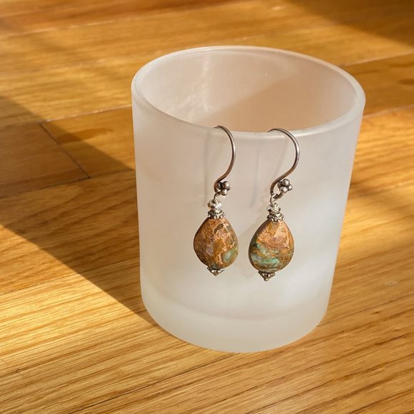 Jasper Earrings, Brown And Green Earrings, Natural Stone Earrings Boho Hippie - Picture 15 of 16